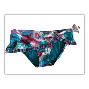 NWT BECCA by Rebecca Virtue Jade Flora Swim Bottoms Size Large